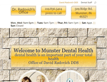 Tablet Screenshot of munsterdentalhealth.com